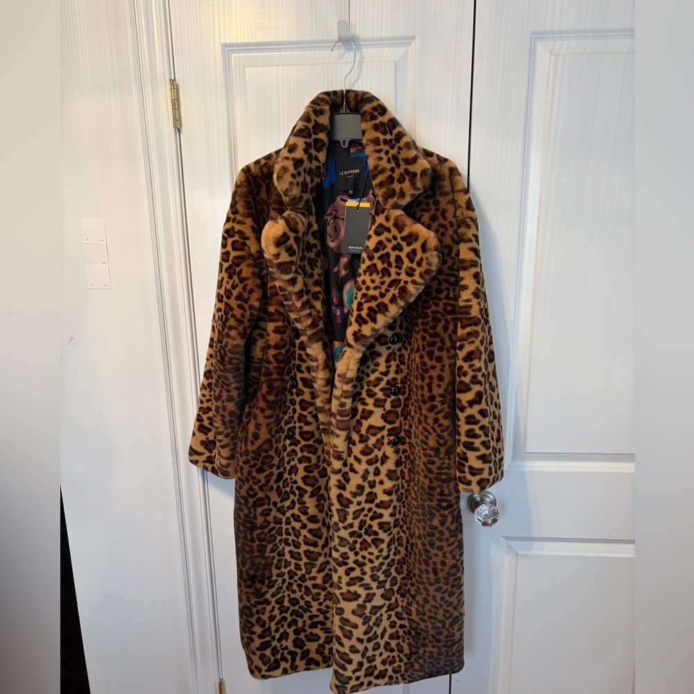 LE SUPERBE PANTHERA TEDDY COAT BNWT M/L